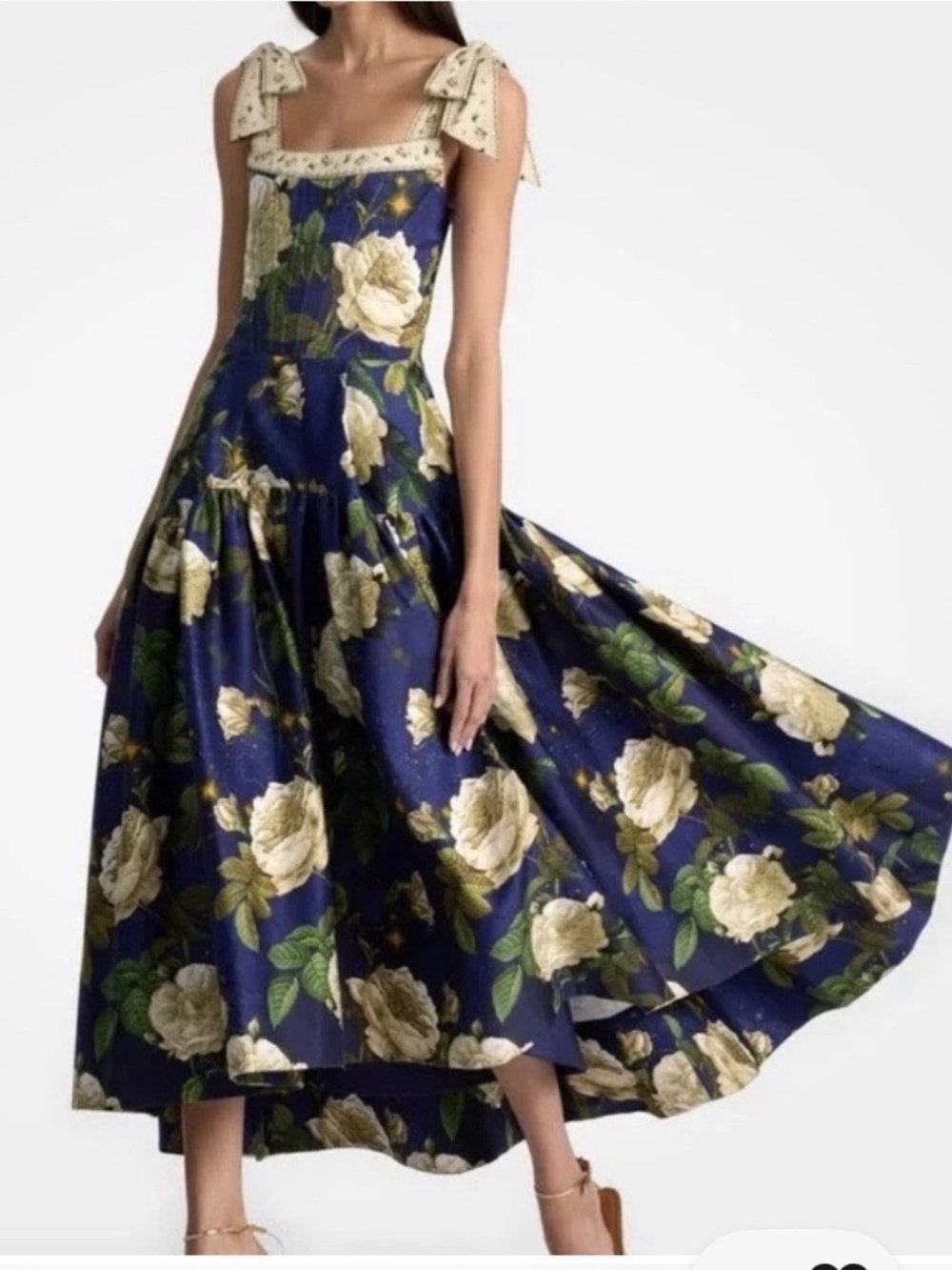 Alice + Olivia Rosalee Twilight Eden Midi Dress Bustier 14 NWT $795